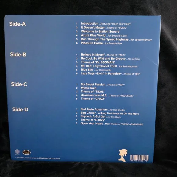 Sonic Adventure Original Soundtrack x2LP Blue and White Vinyl - Picture 2 of 6